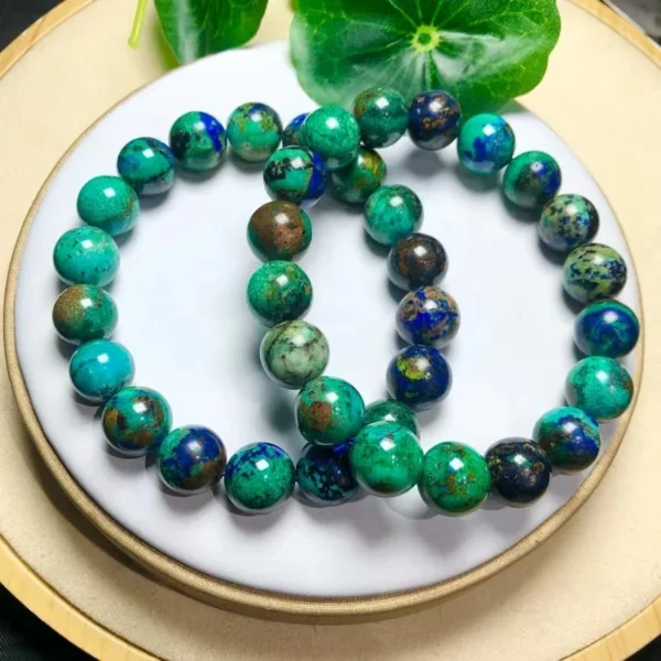 Natural Green Malachite Azurite Beads Bracelet Fashion Jewelry AAAAAA - Image 3